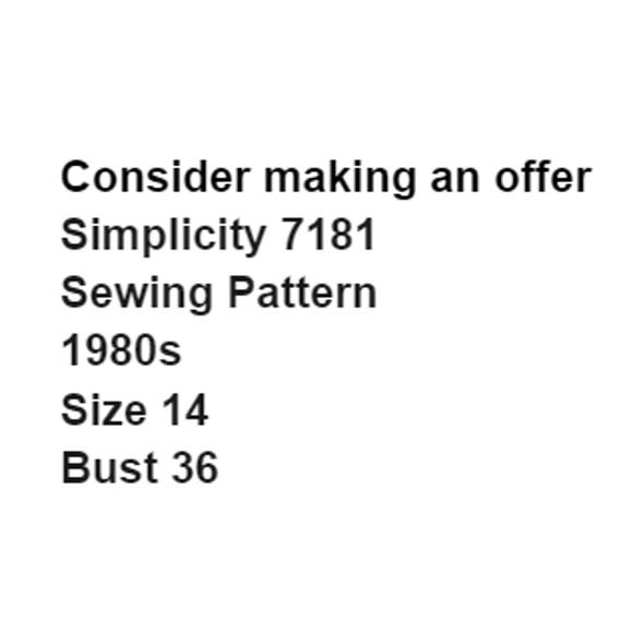 Simplicity 7181 Pattern Jacket Pant Skirt Scarf Miss 14 Vintage Pockets Long - Picture 3 of 6